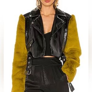 Florencia Moto Jacket in Black & Olive
Camila Coelho size XS